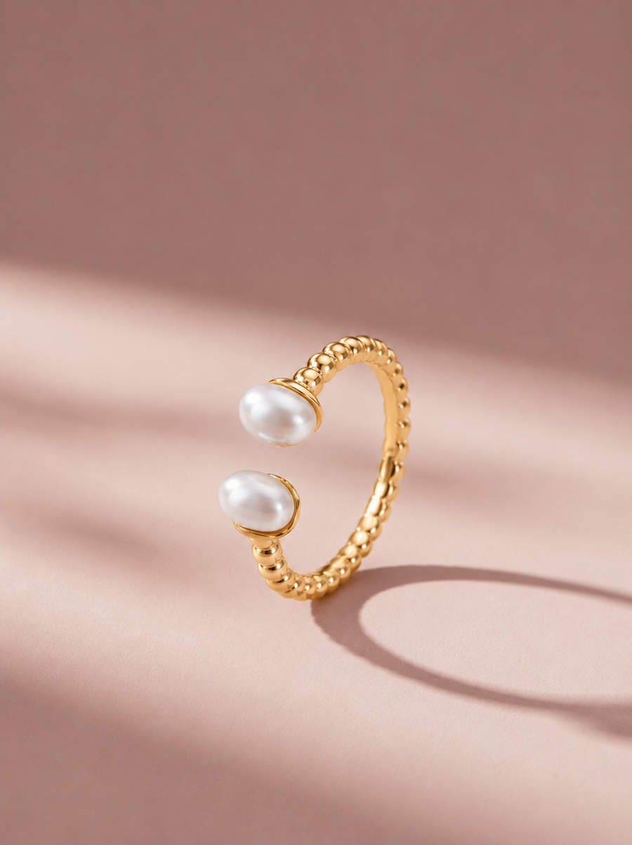 Double Pearl Ring
