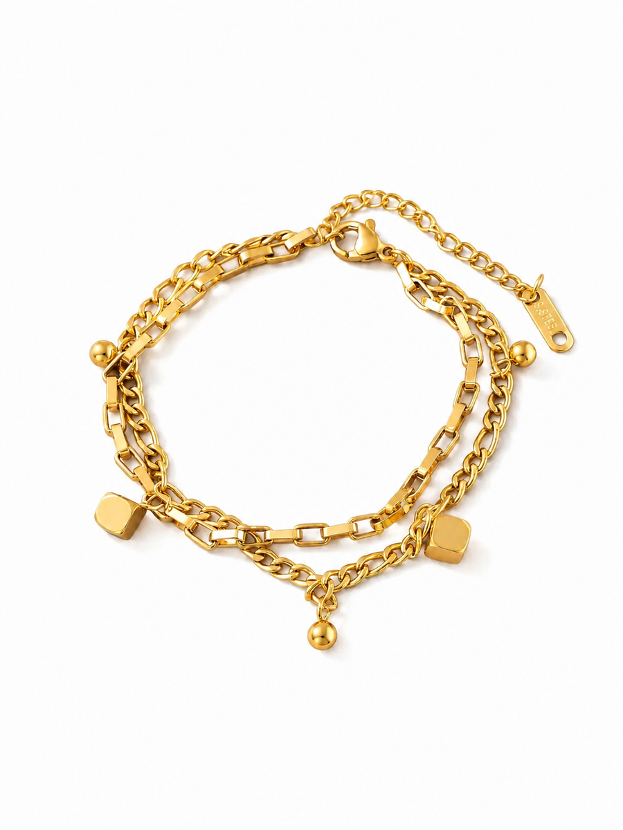 Golden Layered Bracelet