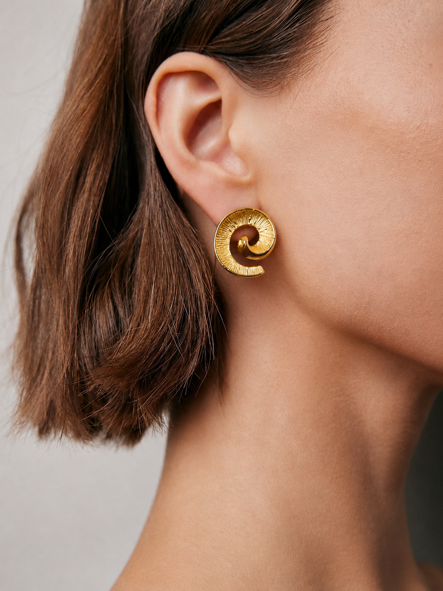 Textured Spiral Studs