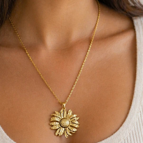 Sunflower Pendant Necklace