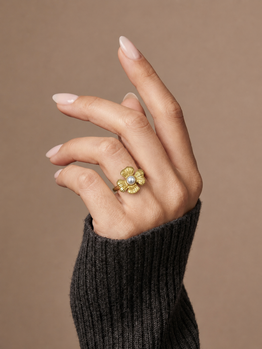 Pearl Flower Ring