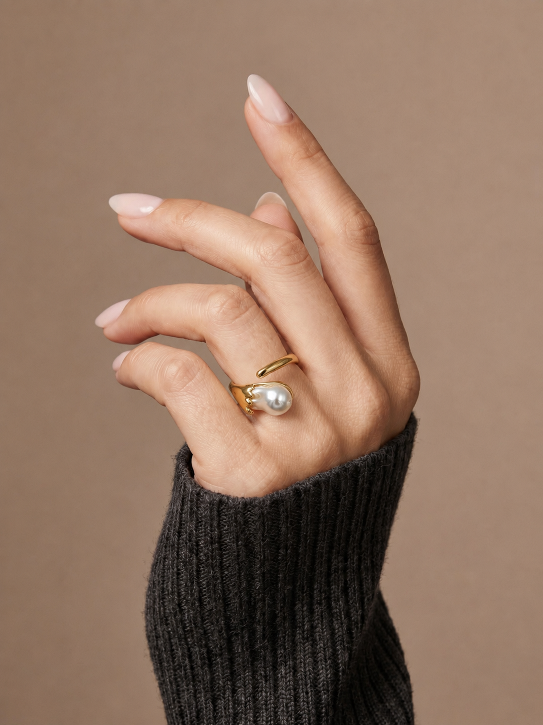 Pearl Open Ring