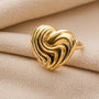 Abstract Heart Ring