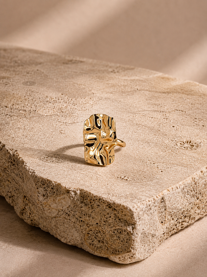 Textured Gold Ring