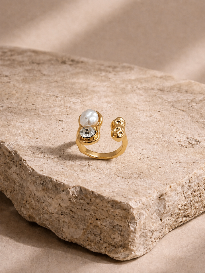 Pearl Crystal Ring