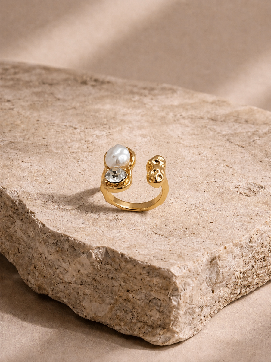 Pearl Crystal Ring