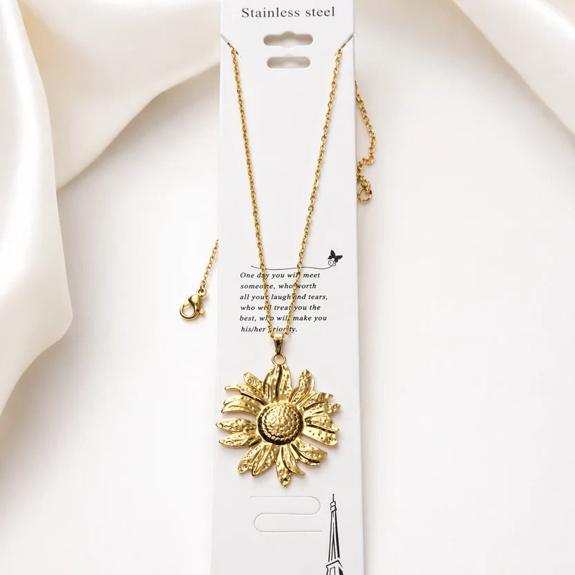 Sunflower Pendant Necklace
