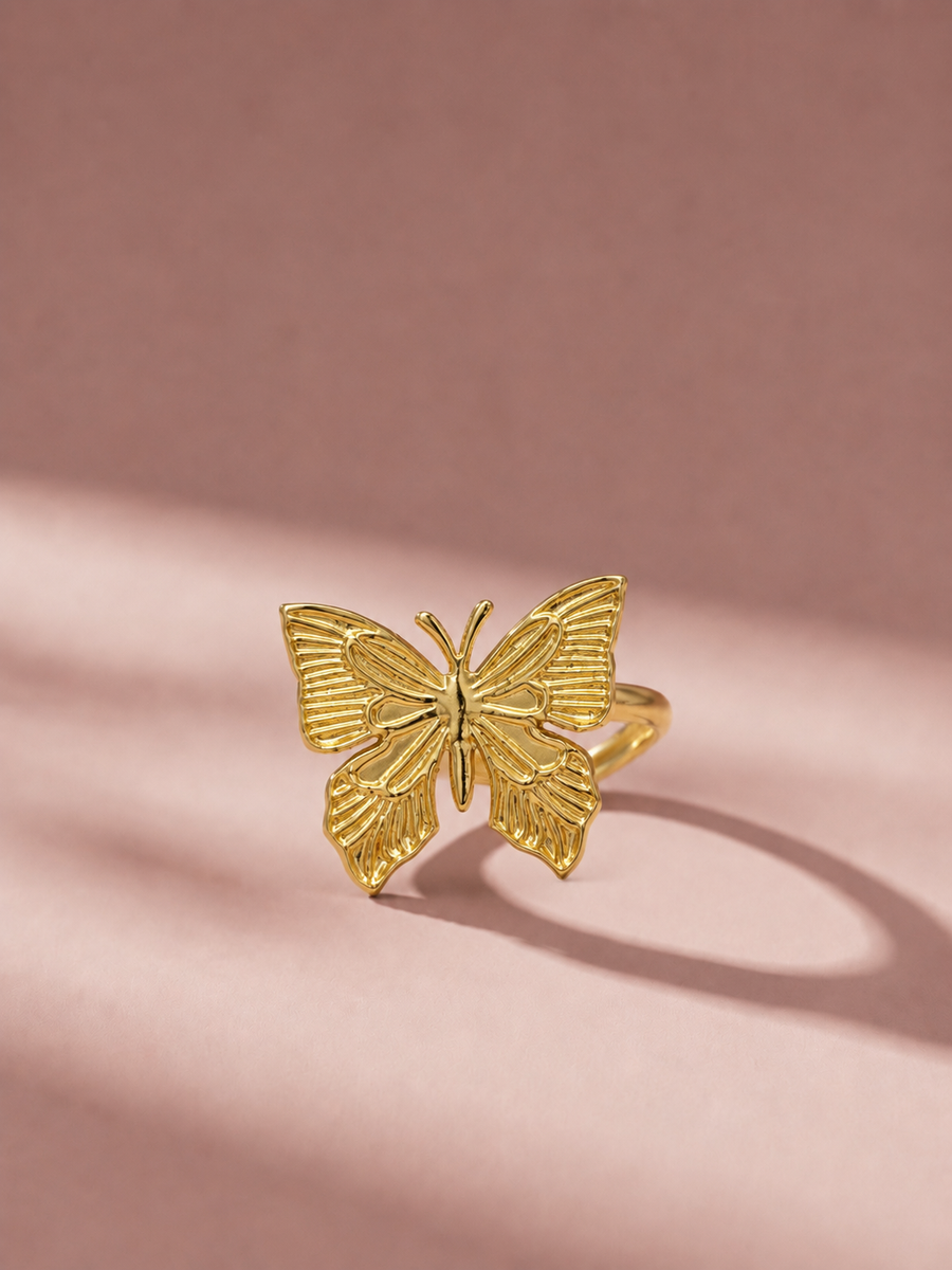 Gold Butterfly Ring