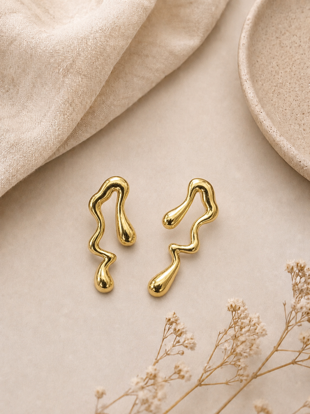 Abstract Wave Earrings