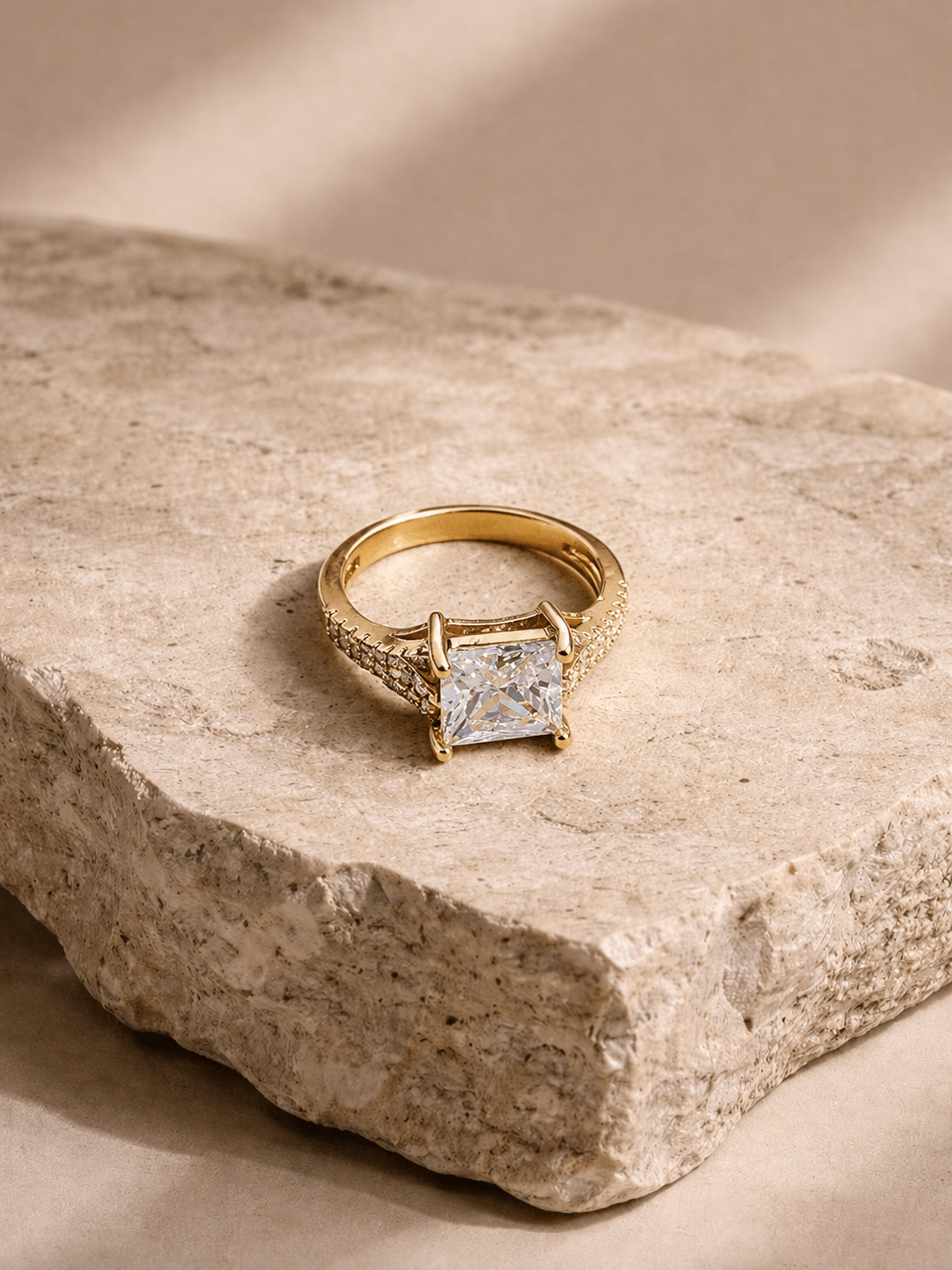 Princess Solitaire Ring