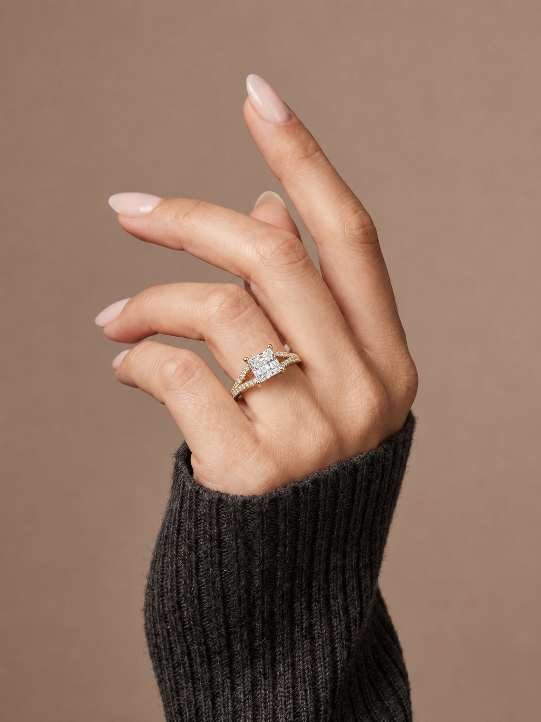 Princess Solitaire Ring