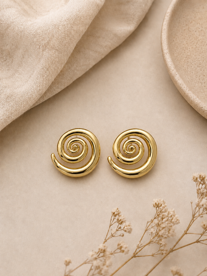Spiral Gold Studs