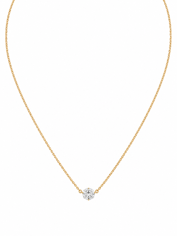 Round Solitaire Necklace