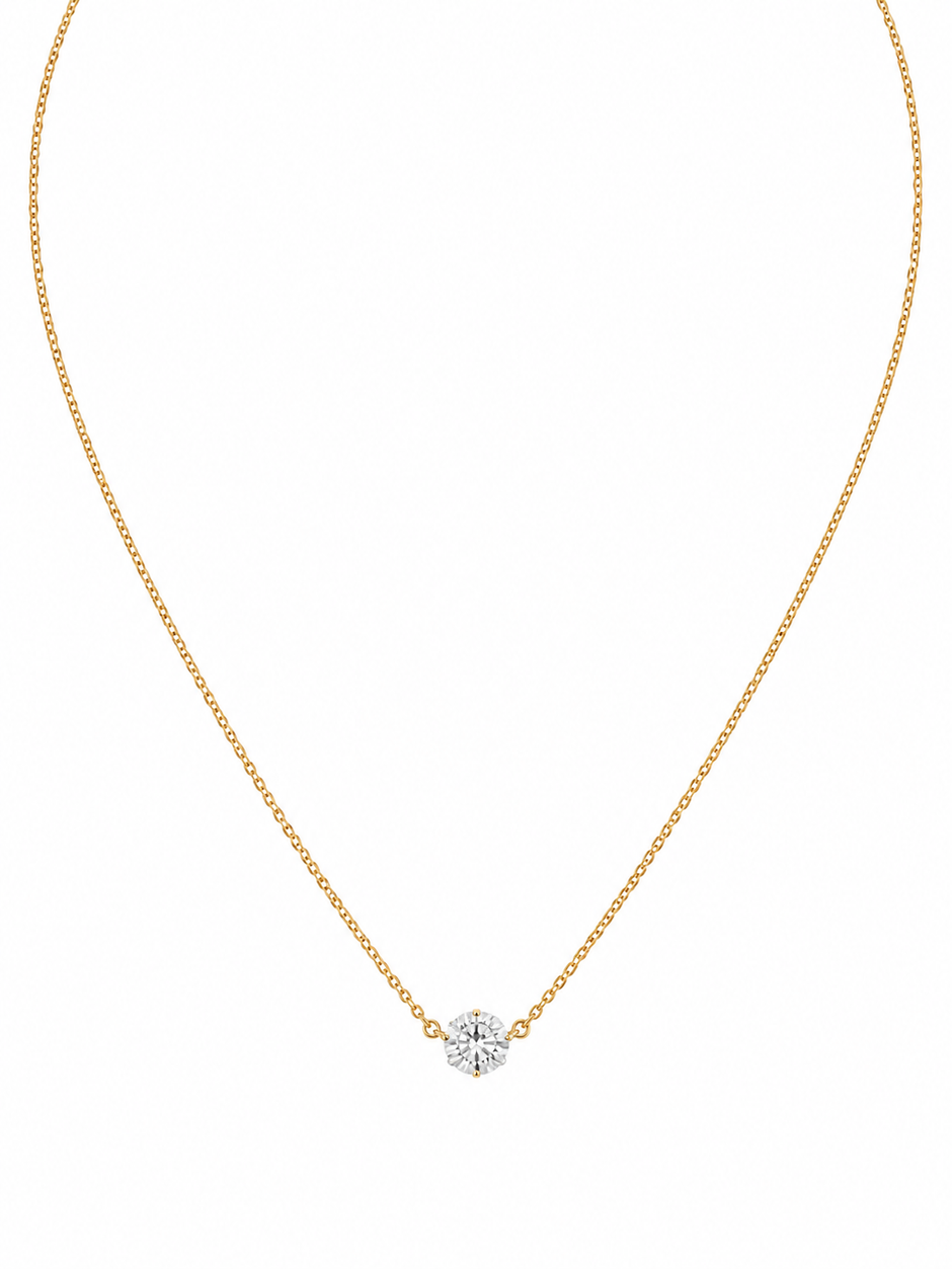 Round Solitaire Necklace