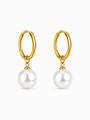 Classic Pearl Hoops