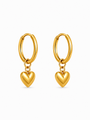 Dainty Heart Hoops