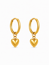Dainty Heart Hoops
