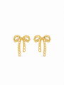 Vintage Gold Bow Stud Earrings