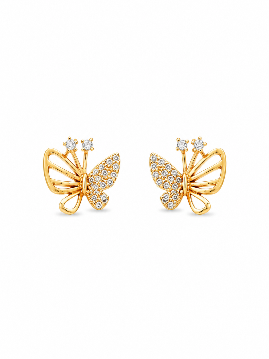 Crystal Butterfly Studs