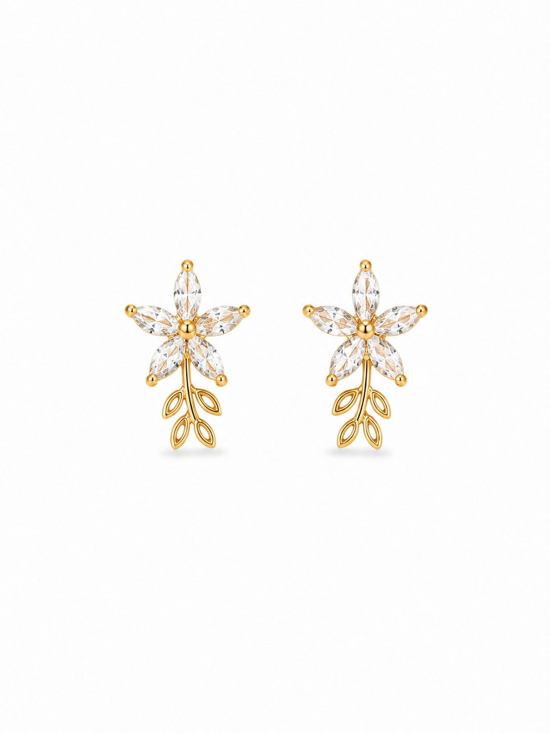 Crystal Floral Studs