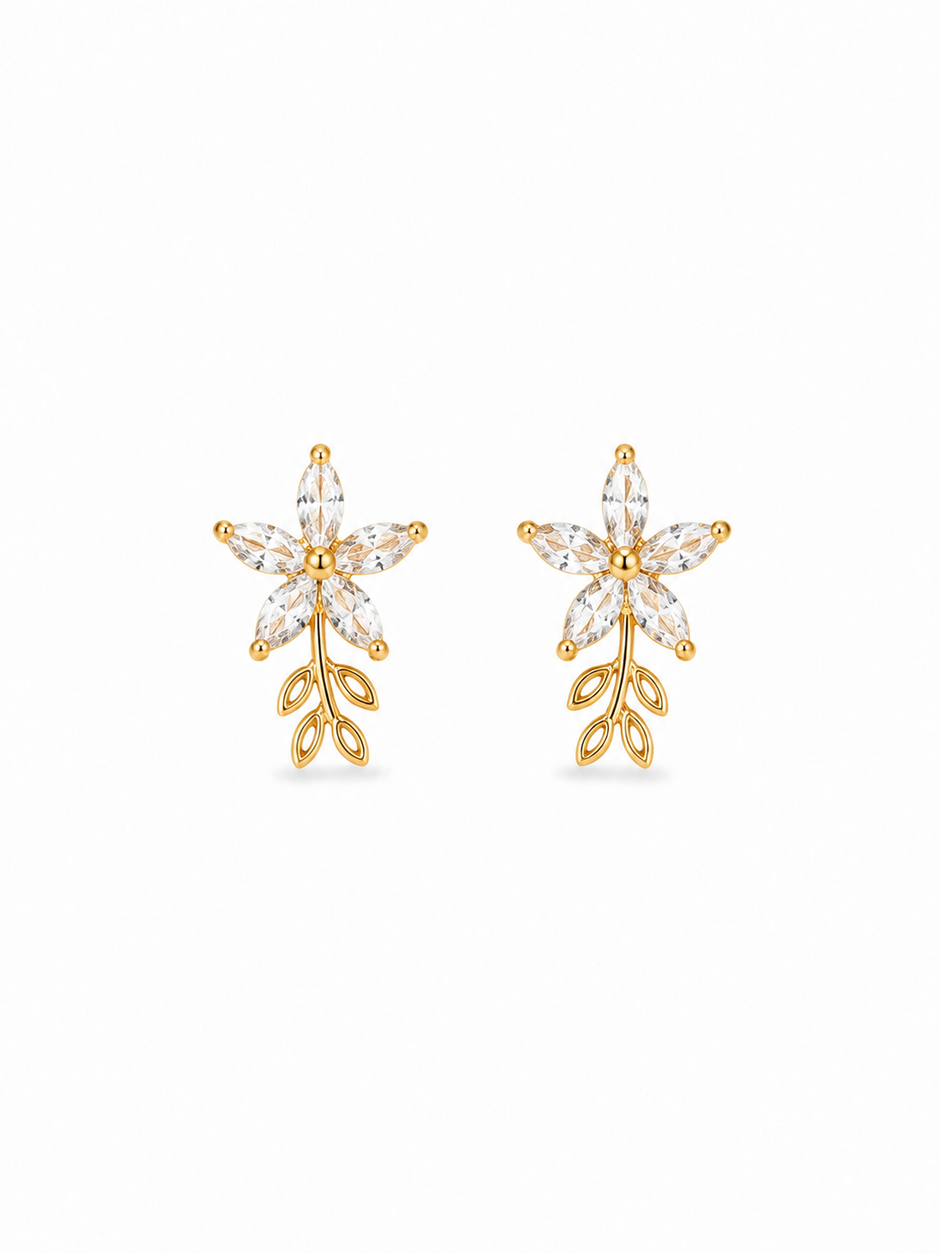 Crystal Floral Studs