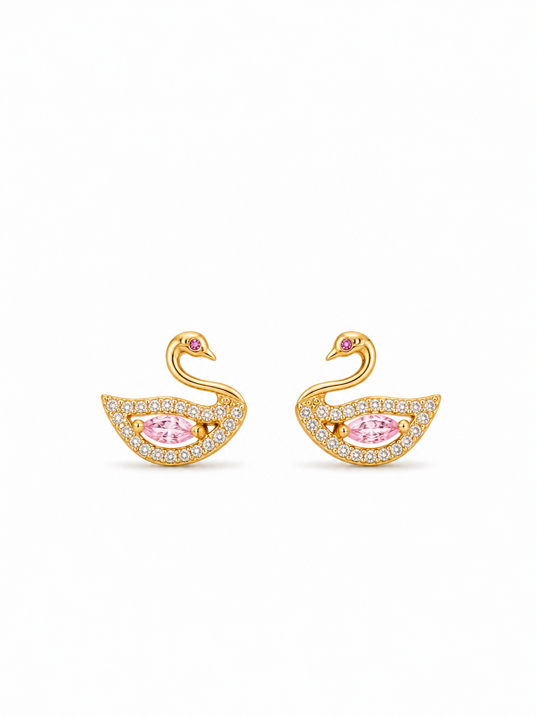 Crystal Swan Studs