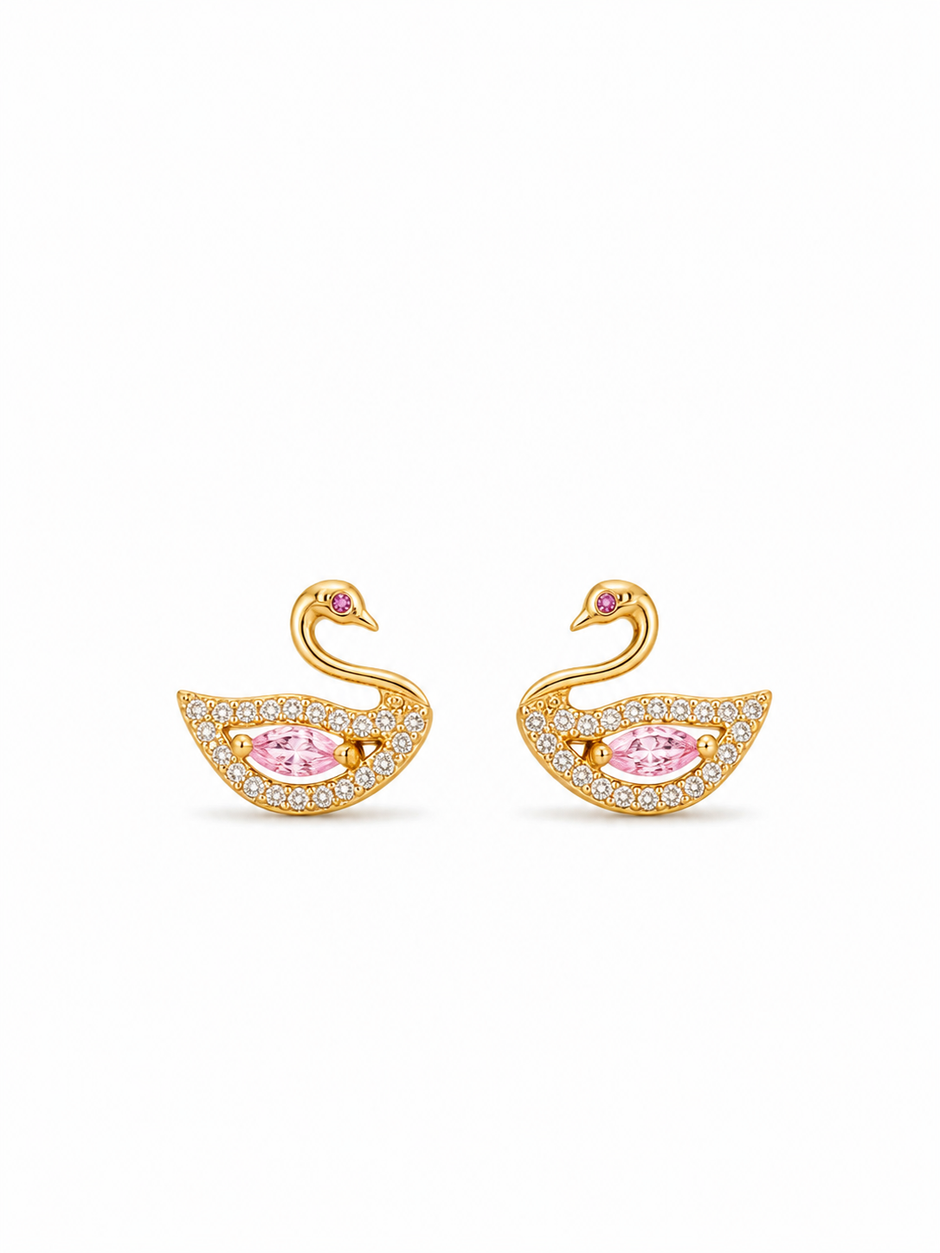 Crystal Swan Studs