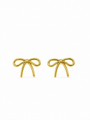 Gold Bow Studs