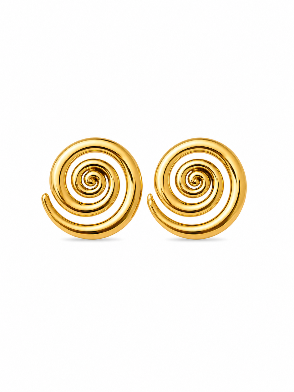 Spiral Gold Studs