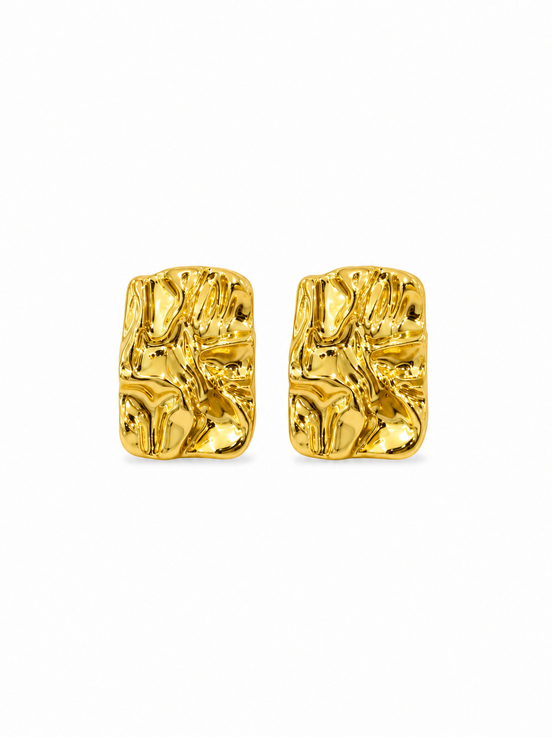 Textured Gold Studs