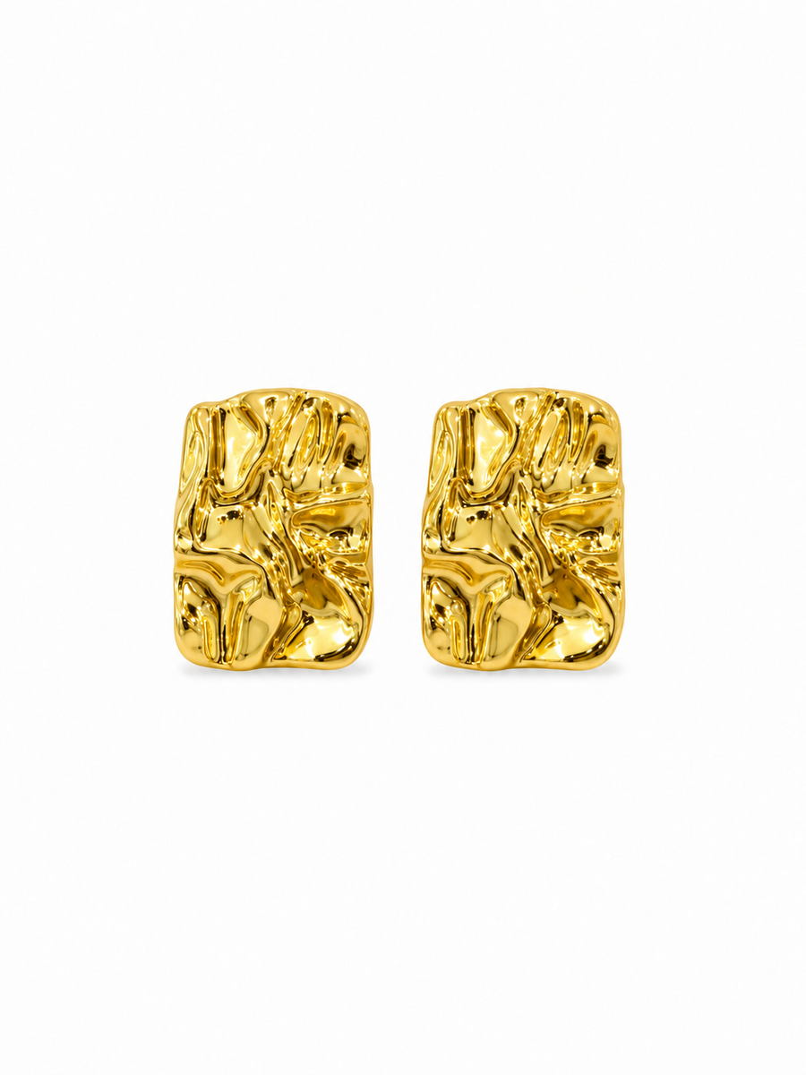Textured Gold Studs