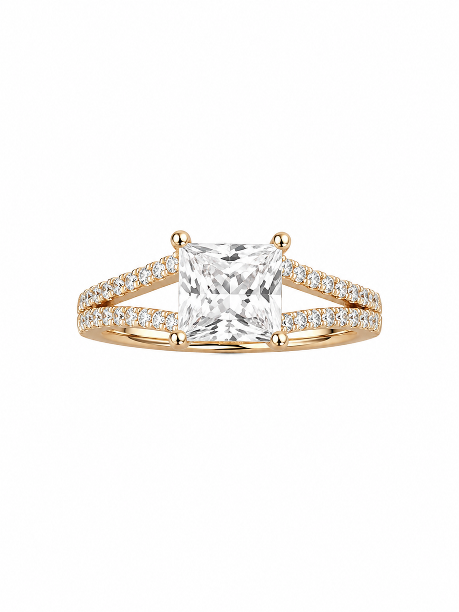 Princess Solitaire Ring
