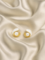 Pearl Swirl Stud Earrings