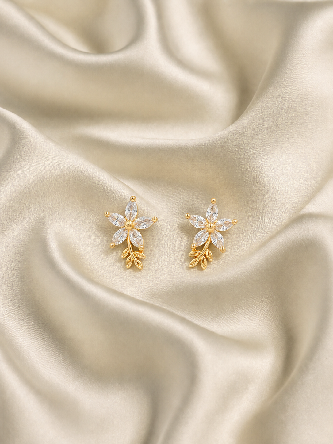 Crystal Floral Studs