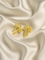 Vintage Gold Bow Stud Earrings