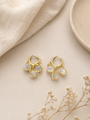 Moonstone Charm Hoops