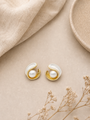 Pearl Swirl Stud Earrings