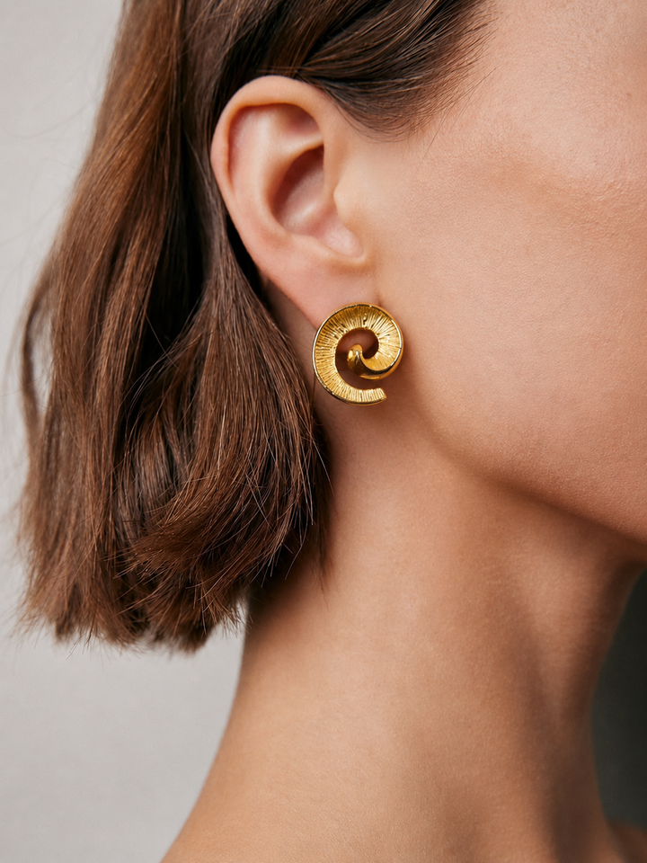Textured Spiral Studs