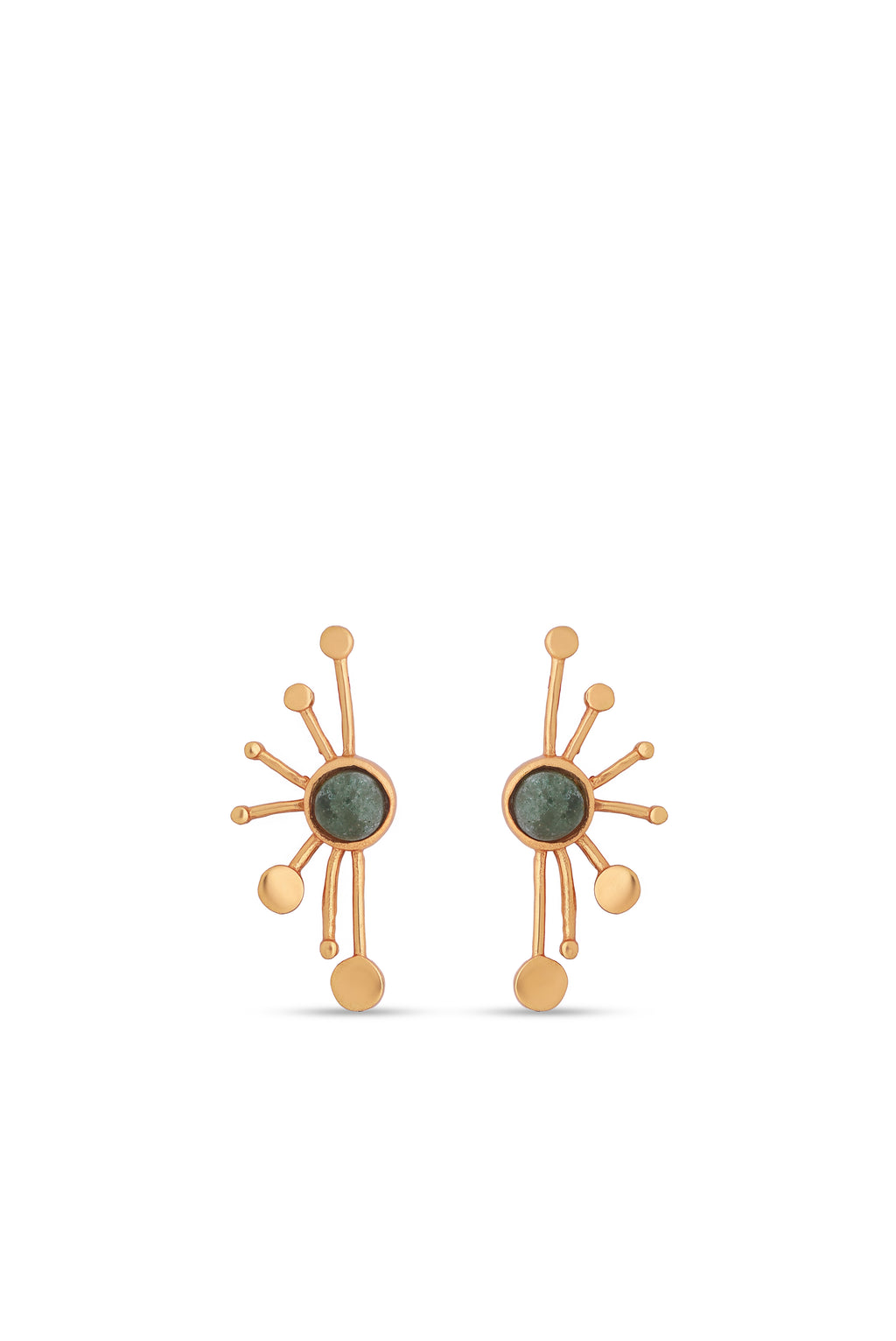 Green Ray Earrings