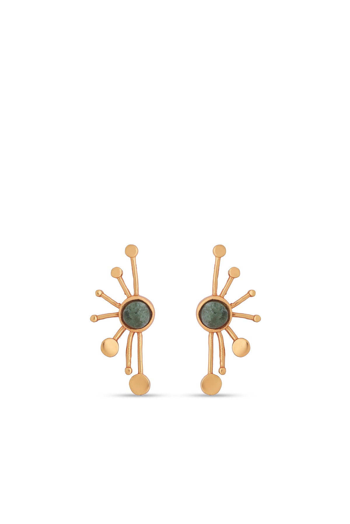 Green Ray Earrings