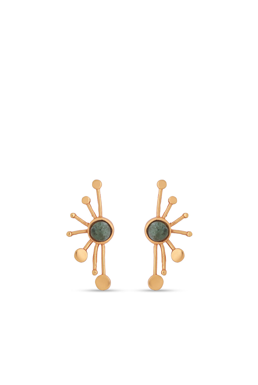 Green Ray Earrings