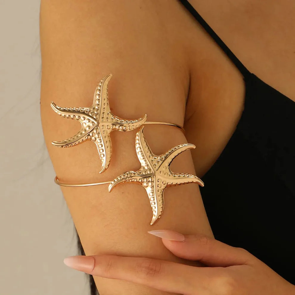 Gold Starfish Cuff
