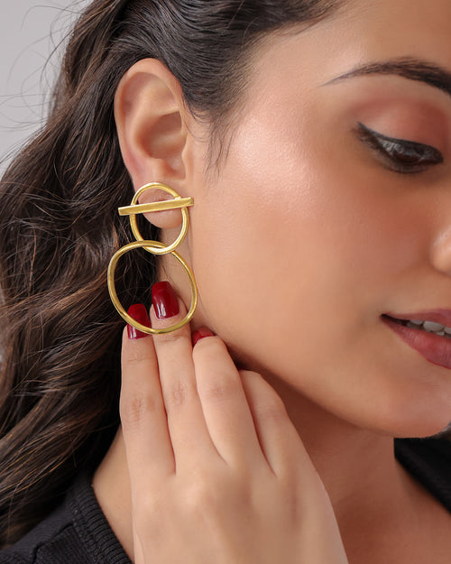 Abstract Loop Earrings by Alankrit