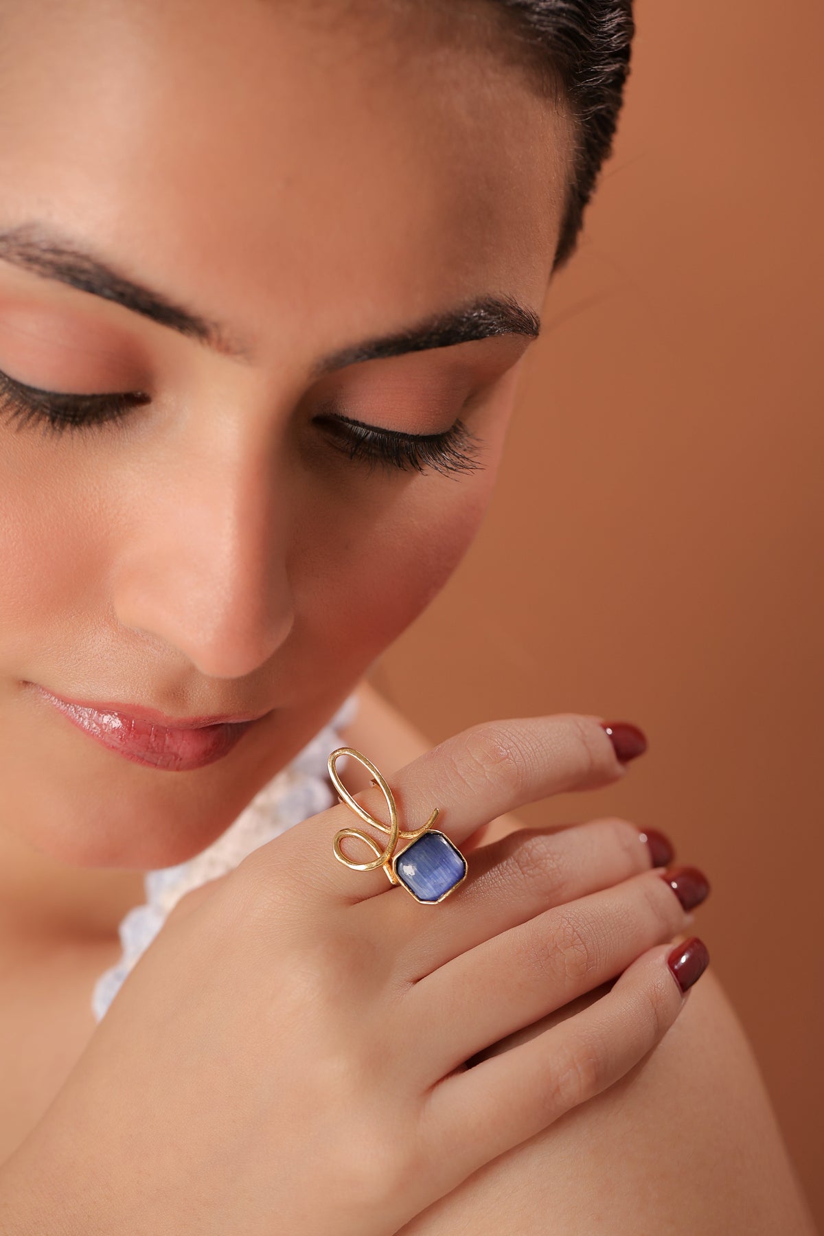 Blue Loop Ring by Alankrit