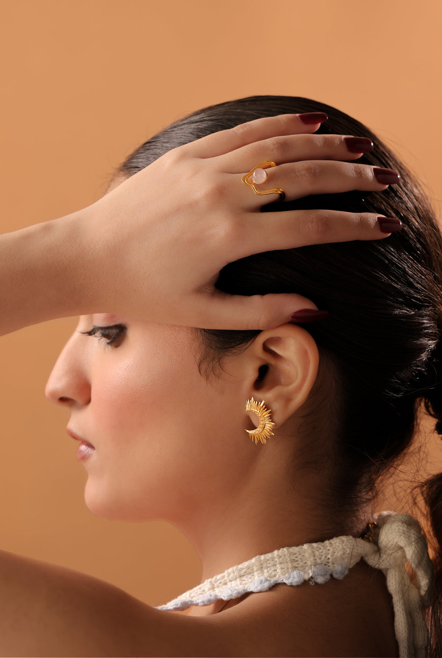 Crescent Sun Earrings