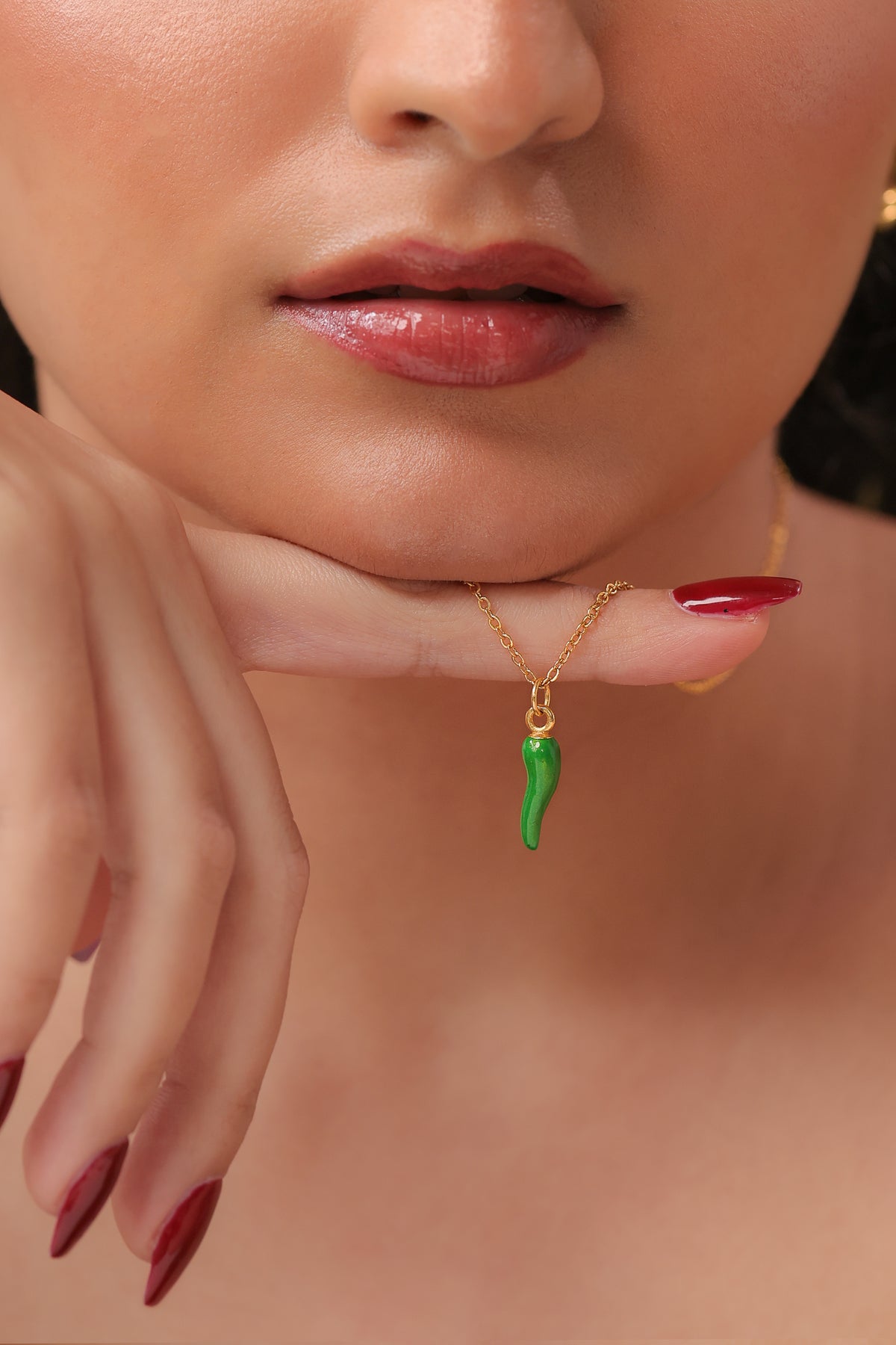 Green Chili Pendant by Alankrit