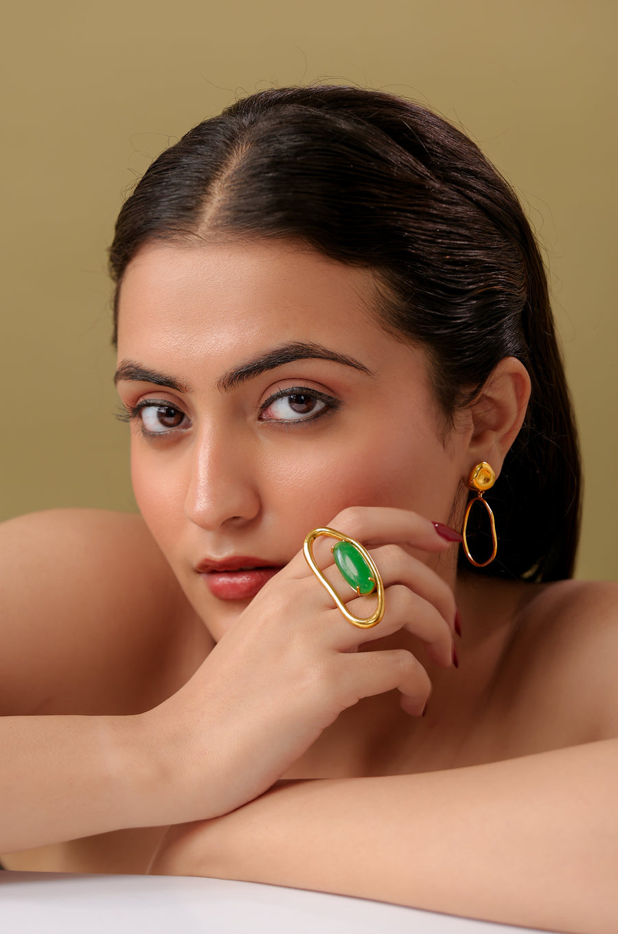 Oval Drop Earrings